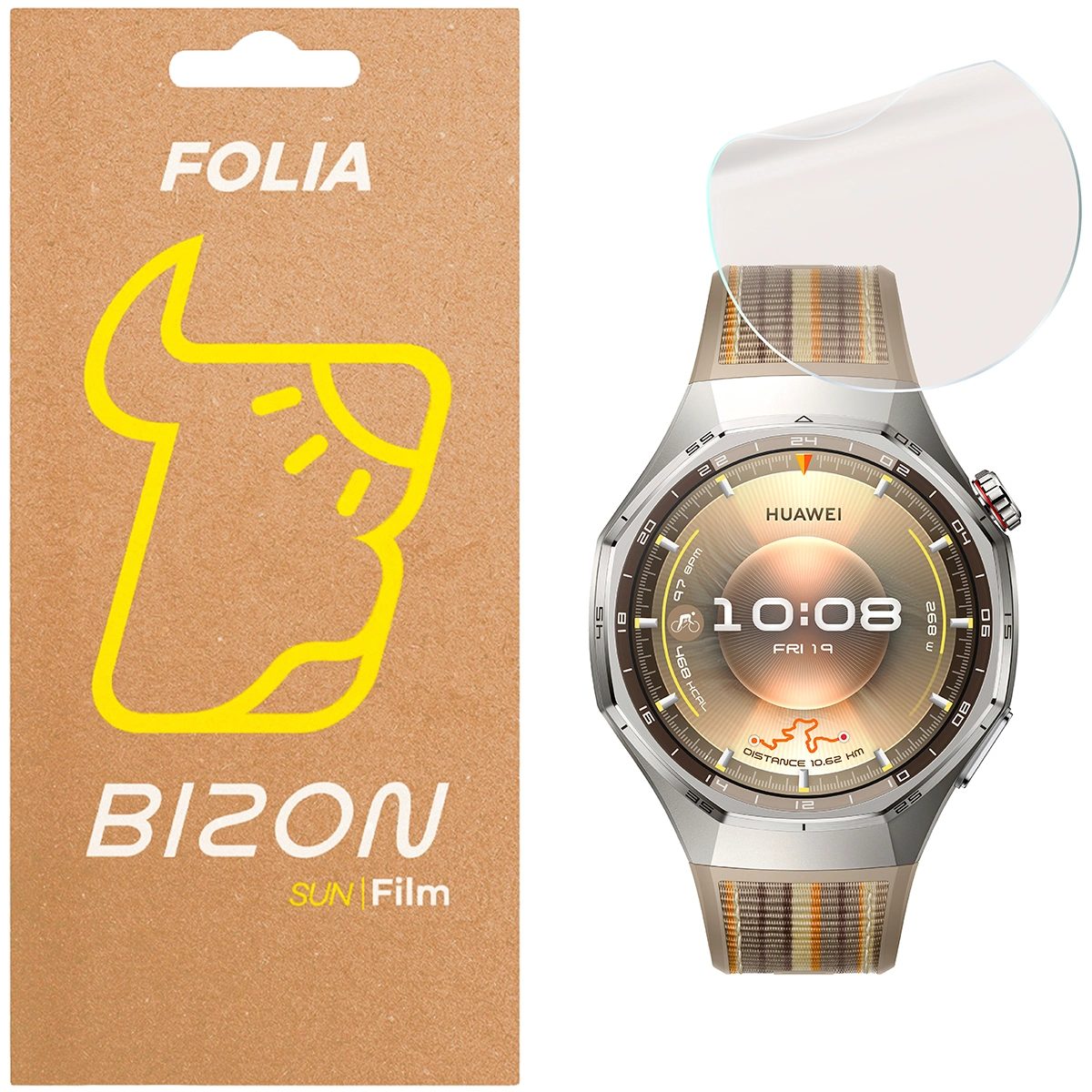 Folia matowa na ekran Bizon Watch Film Sun do Huawei Watch GT6 Pro 46 mm